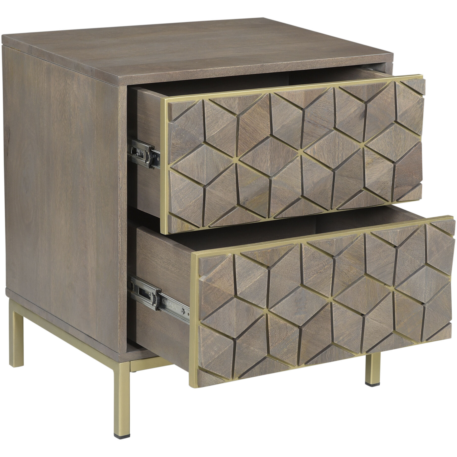 Corolla 22 X 20 inch Grey Nightstand