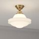 Huntley LED 12 inch Natural Brass Semi-Flush Mount Ceiling Light