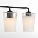 Providence 4 Light 35 inch Matte Black Vanity Light Wall Light
