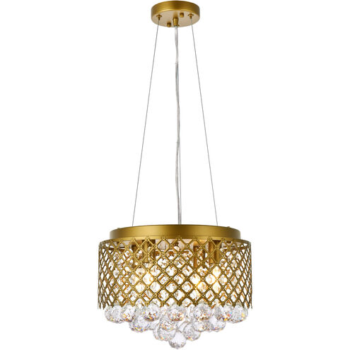 Tully 4 Light 13 inch Brass Pendant Ceiling Light