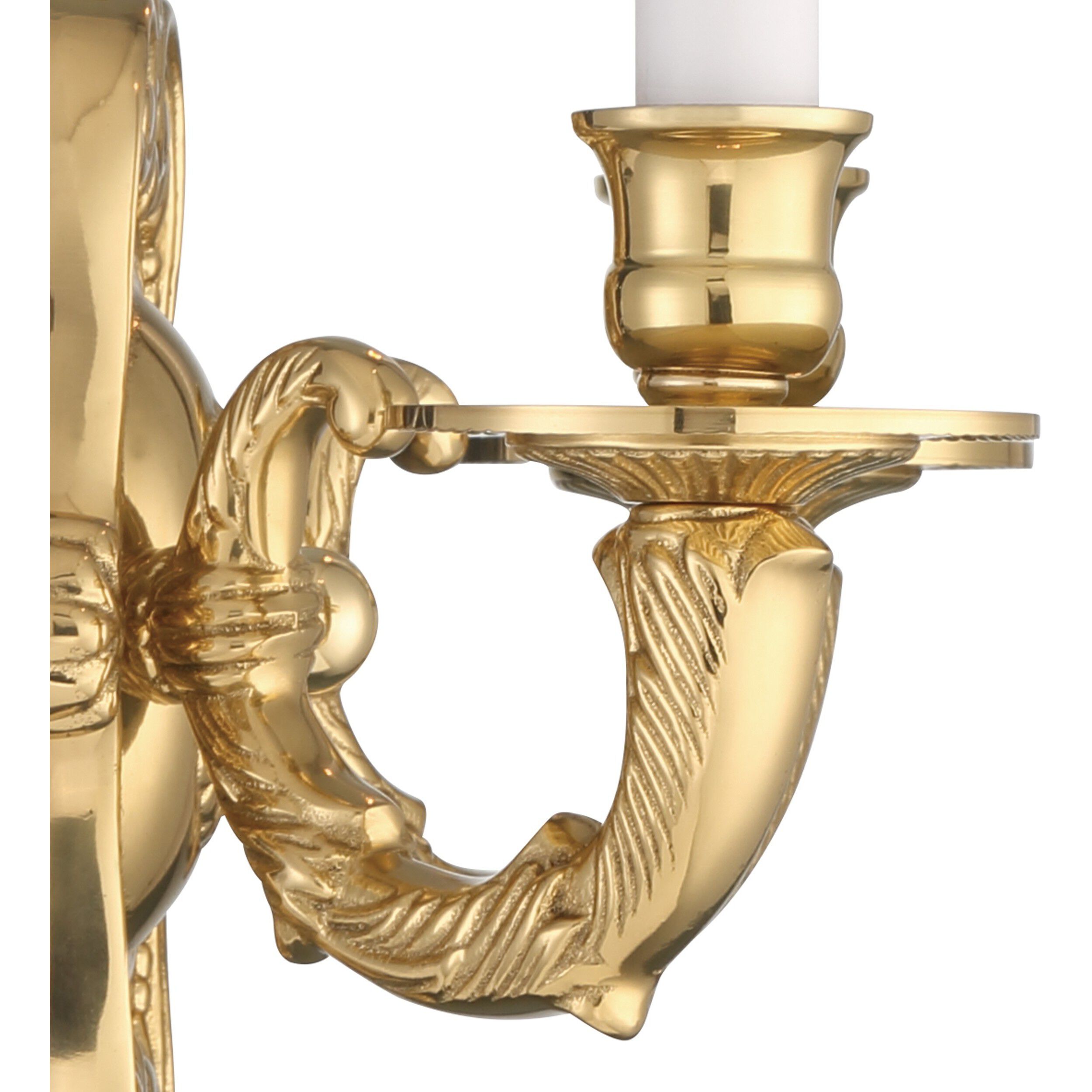 Marlowe Bath Wall Light in Polished Brass