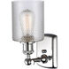 Ballston Cobbleskill LED 5 inch Polished Chrome Sconce Wall Light in Clear Glass, Ballston