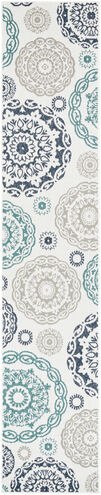 Alfresco 142 X 29 inch Teal Outdoor Rug in 2.5 x 12, Runner