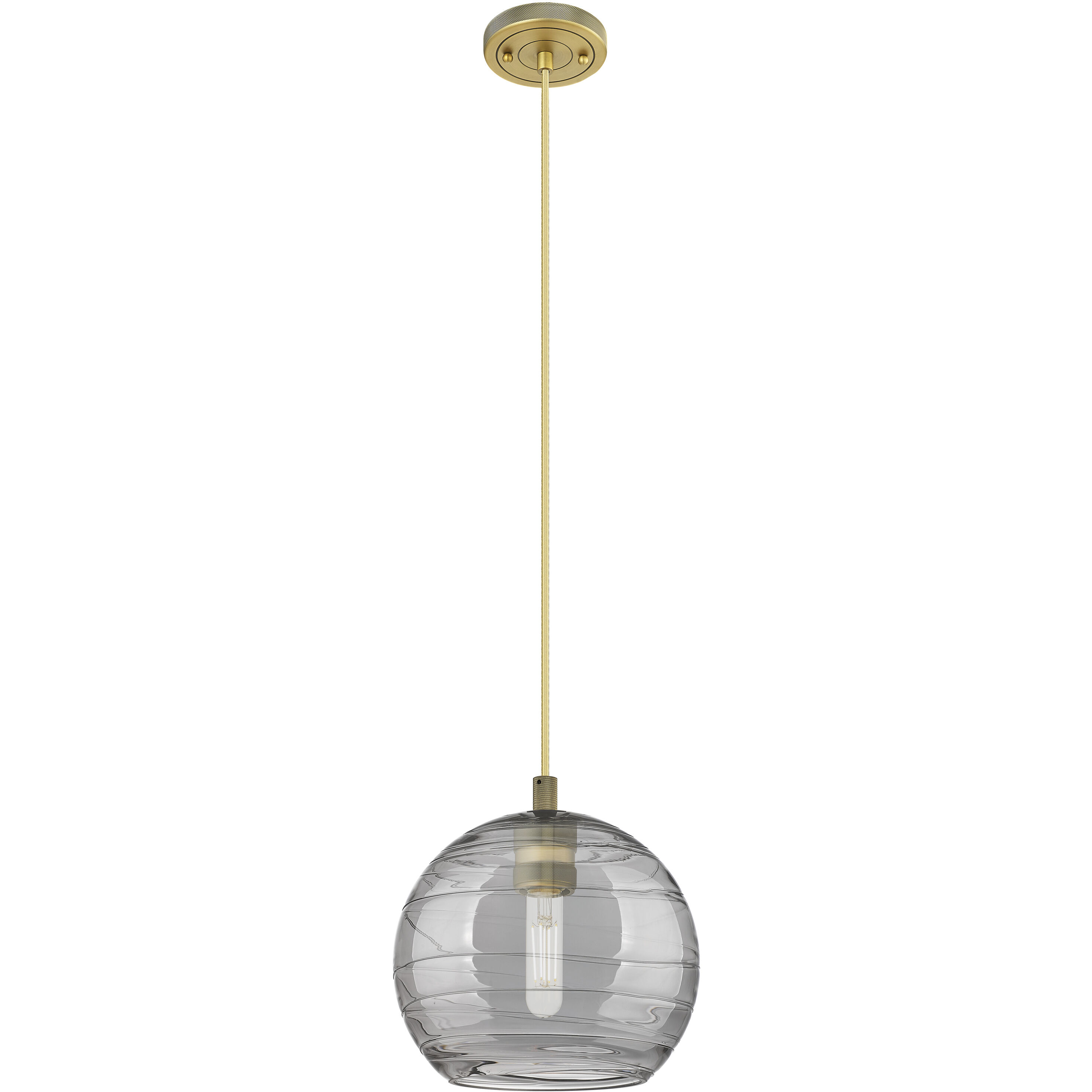 Crown Point 1 Light 8 inch Brushed Brass Pendant Ceiling Light