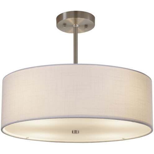 Textile LED 18 inch Brushed Nickel Pendant Ceiling Light