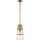 Visual Comfort Thomas O'Brien Robinson 1 Light 8 inch Hand-Rubbed Antique Brass Pendant Ceiling Light in Clear Glass, Thomas O'Brien, Medium, Clear Glass TOB5752HAB-CG - Open Box