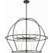 Abbott 15 Light 48 inch Black Chandelier Ceiling Light