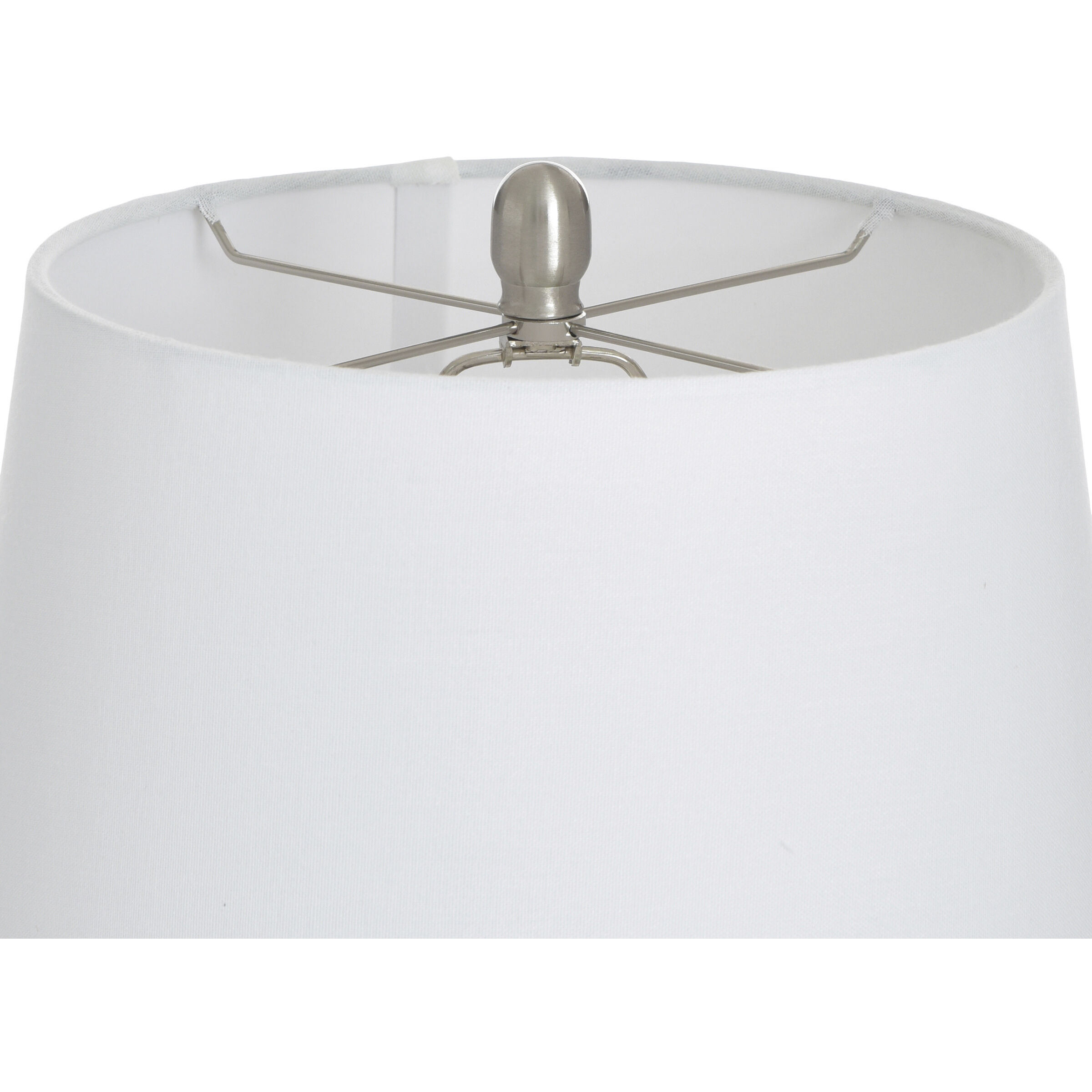 Cameron 31.5 inch 100 watt Clear Seeded and Brushed Steel and White Table Lamp Portable Light
