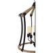 Dali 8 Light 29 inch Iron and Light Oak Chandelier Ceiling Light, Bell Lantern