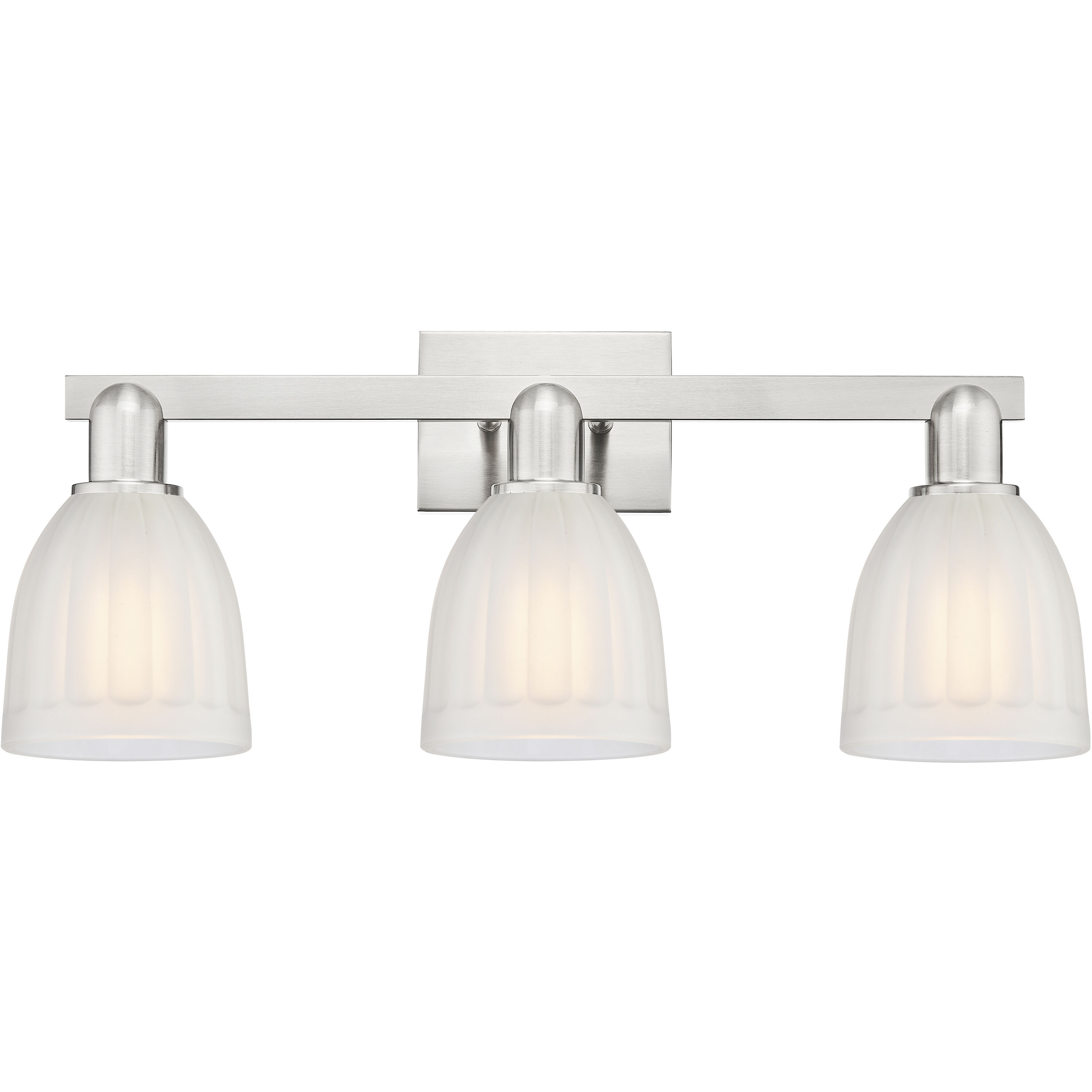 Arcadia Brookfield 3 Light 24.75 inch Brushed Satin Nickel Bath Vanity Light Wall Light