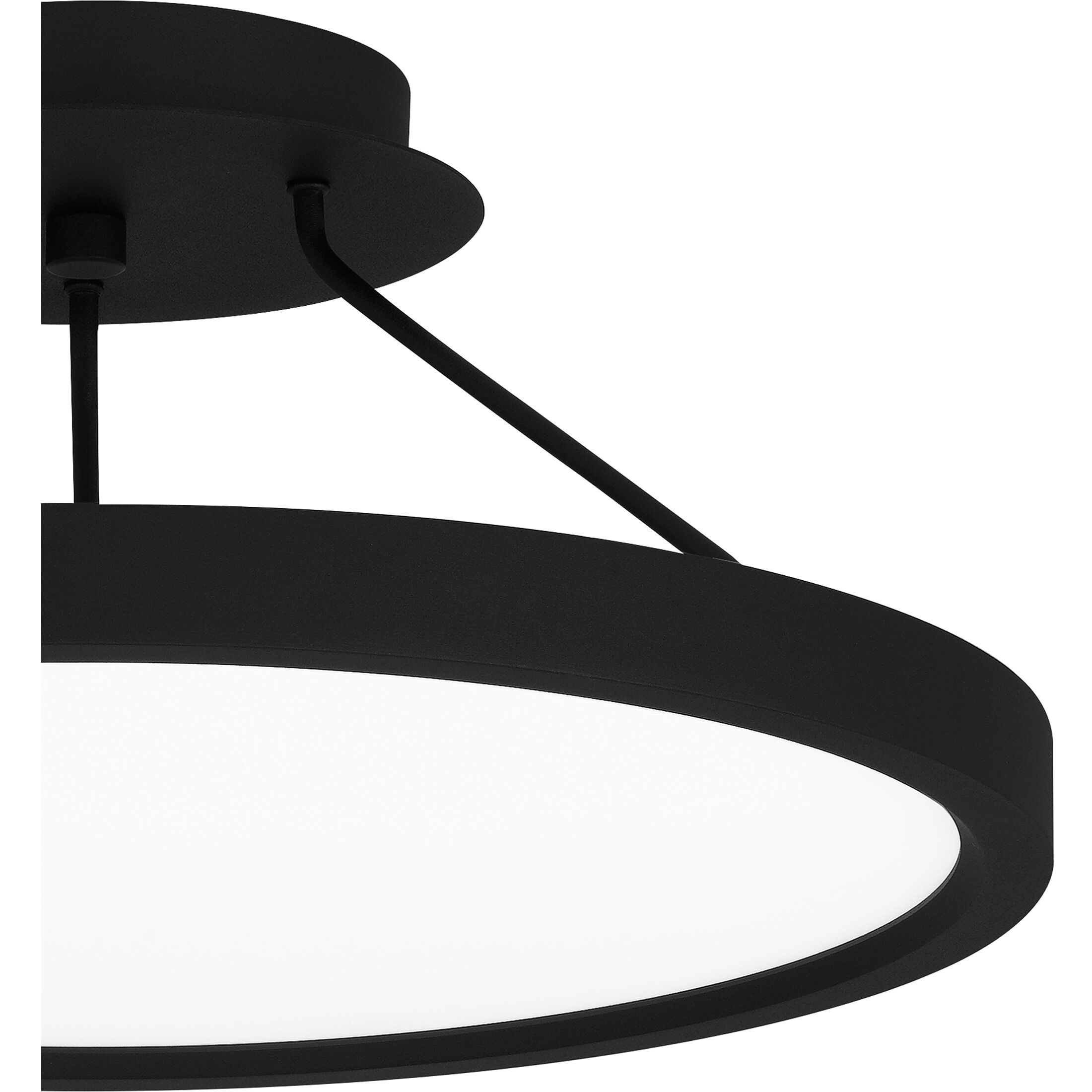 Outskirts LED 15 inch Earth Black Semi-Flush Mount Ceiling Light