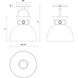 Alora Mood Waldo 1 Light 8.75 inch Aged Gold Semi Flush Mount Ceiling Light in Glossy Opal