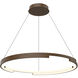 Anello Minor LED 32 inch Walnut Pendant Ceiling Light