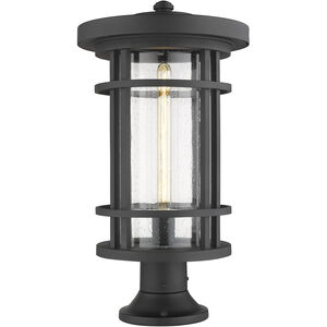 Jordan 1 Light 22.25 inch Black Outdoor Pier Mounted Fixture