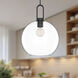 Alora Mood Soji 1 Light 9.88 inch Matte Black Pendant Ceiling Light in Clear Glass