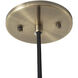Tambo LED 10 inch Dark Walnut and Weathered Brass Pendant Ceiling Light