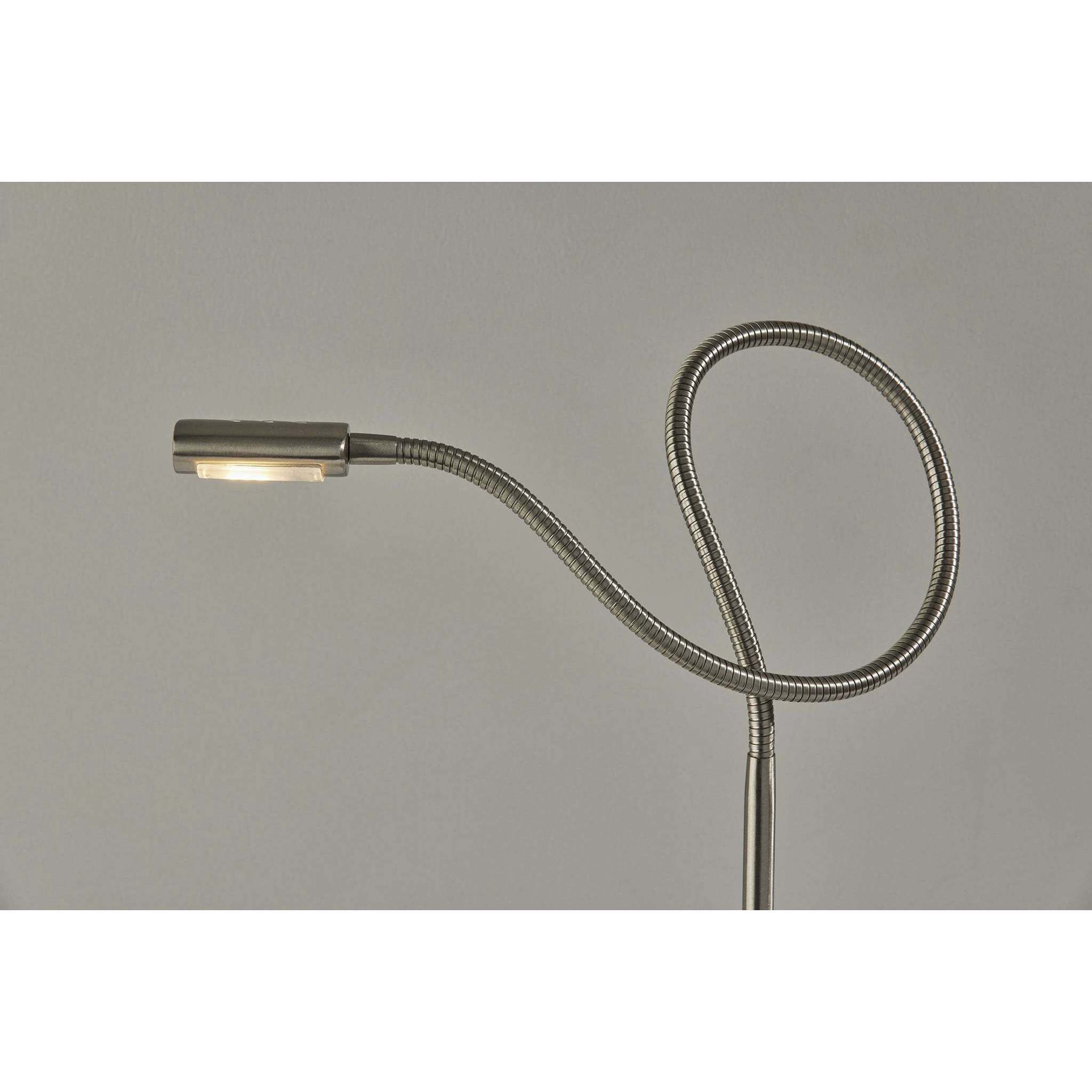 Eternity 21 inch 6.00 watt Brushed Steel Desk Lamp Portable Light