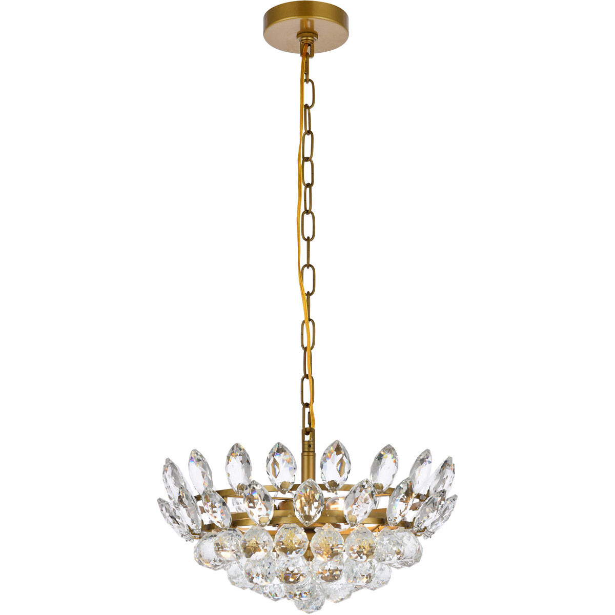 Emilia 3 Light 16 inch Brass Pendant Ceiling Light