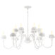North Folk 12 Light 38 inch Sand White Chandelier Ceiling Light, Two Tier