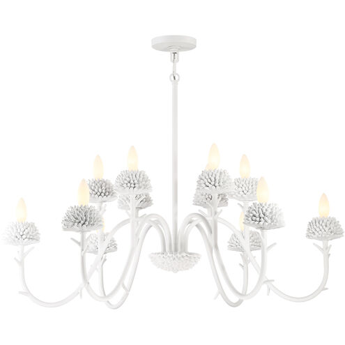 North Folk 12 Light 38 inch Sand White Chandelier Ceiling Light, Two Tier