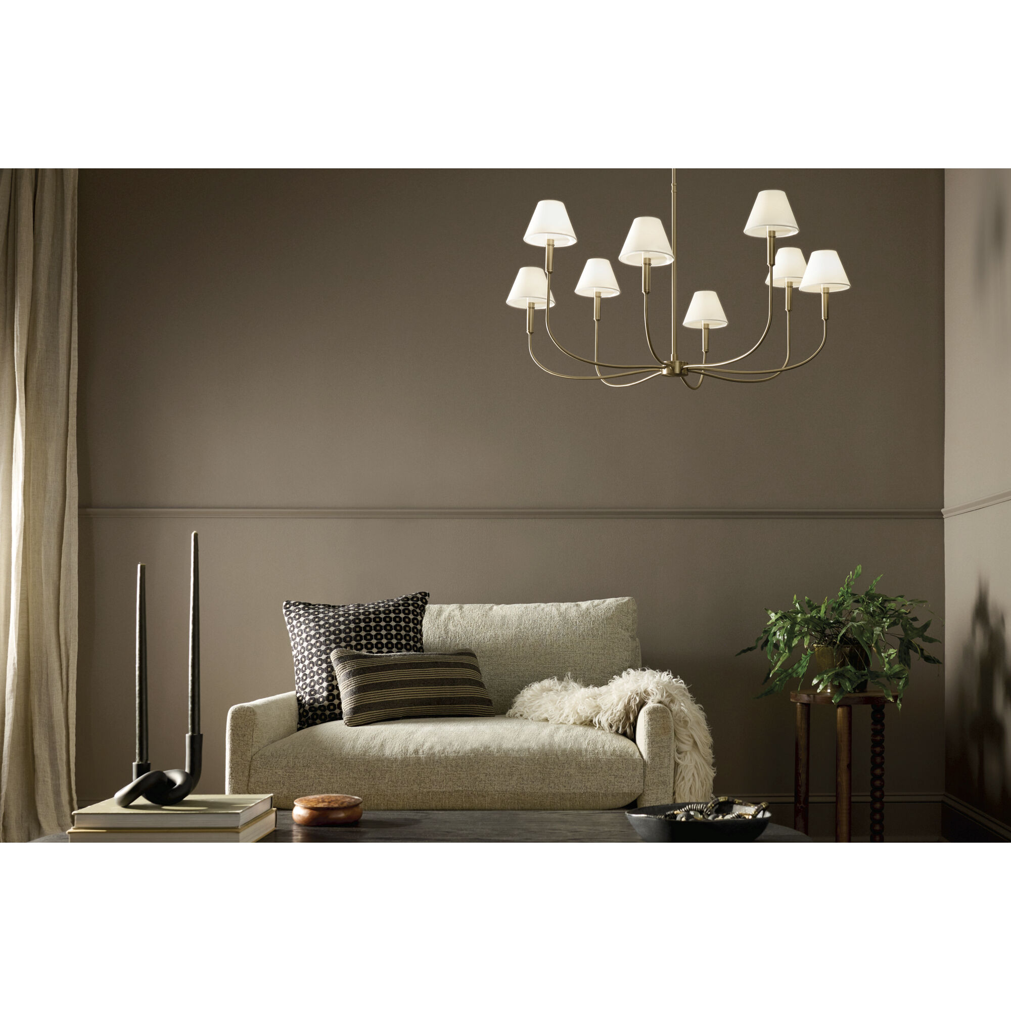 Eadie 8 Light Champagne Bronze Chandelier Foyer Ceiling Light