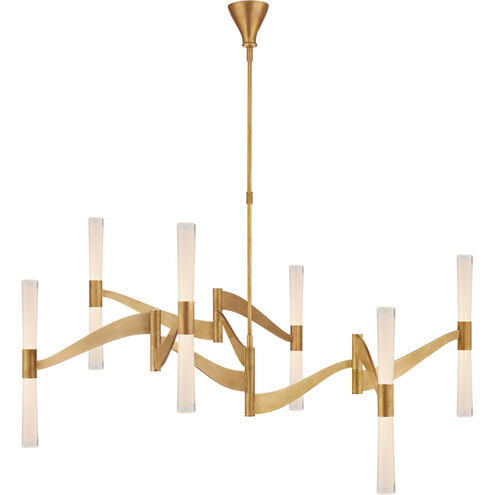 AERIN Brenta LED 54.5 inch Hand-Rubbed Antique Brass Chandelier Ceiling Light, Grande