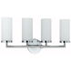 Signature 4 Light 24 inch Chrome Vanity Light Wall Light