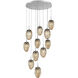 Meteo LED LED Classic Silver Chandelier Ceiling Light, Round Multi-Pendant
