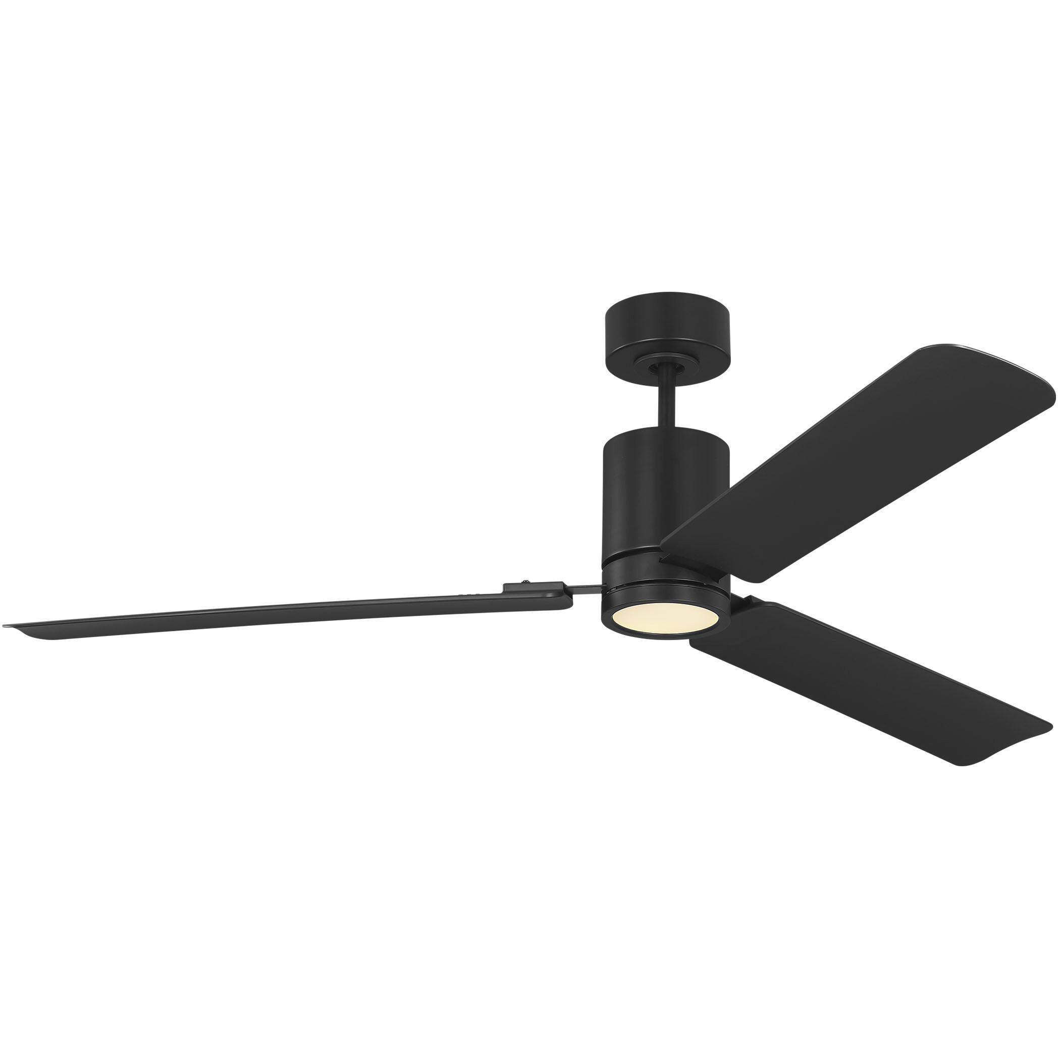 Cleancut 62 inch Midnight Black with Midnight Black ABS Blades Indoor/Outdoor Smart Ceiling Fan