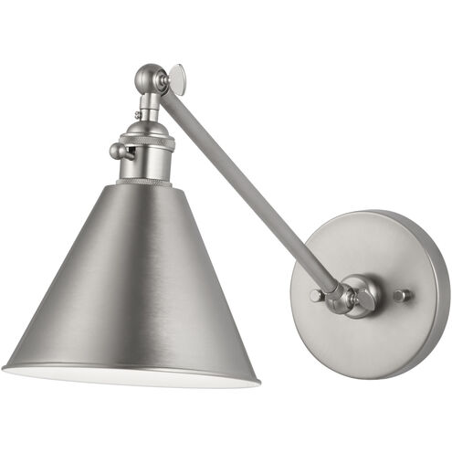 C&M by Chapman & Myers Salem 1 Light 7 inch Brushed Nickel Wall Bath Fixture Wall Light