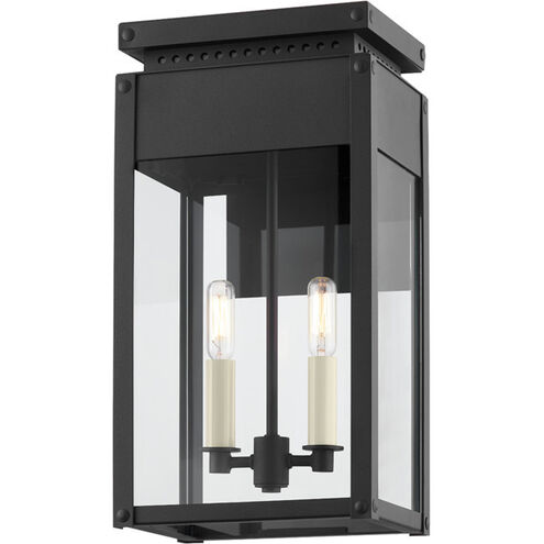 Braydan 2 Light 17 inch Textured Black Outdoor Wall Sconce