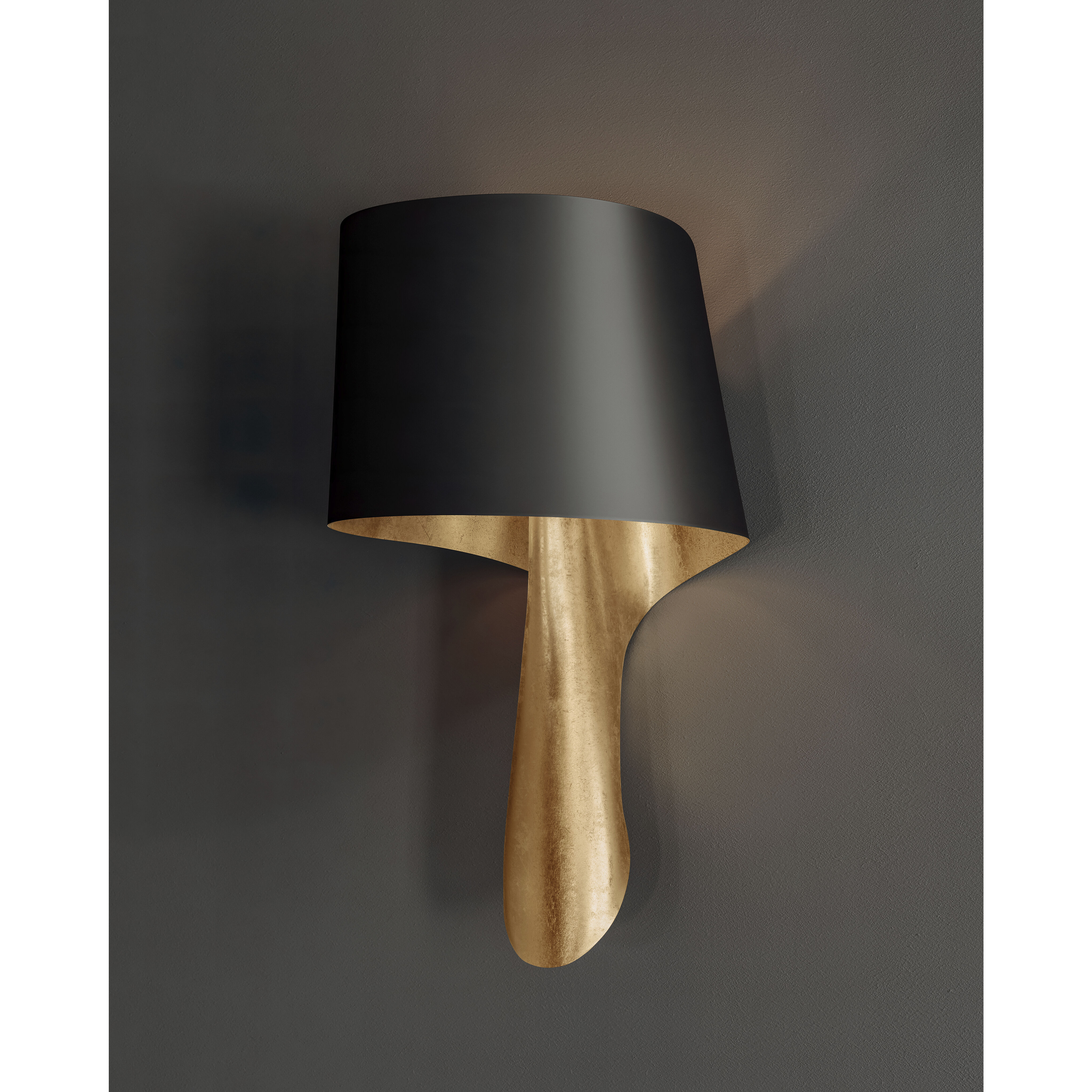 Lucia 1 Light 9.5 inch Vintage Gold Leaf and Soft Black Wall Sconce Wall Light