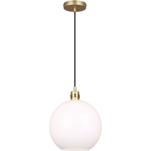 Monroe 1 Light 11.75 inch Gold Pendant Ceiling Light
