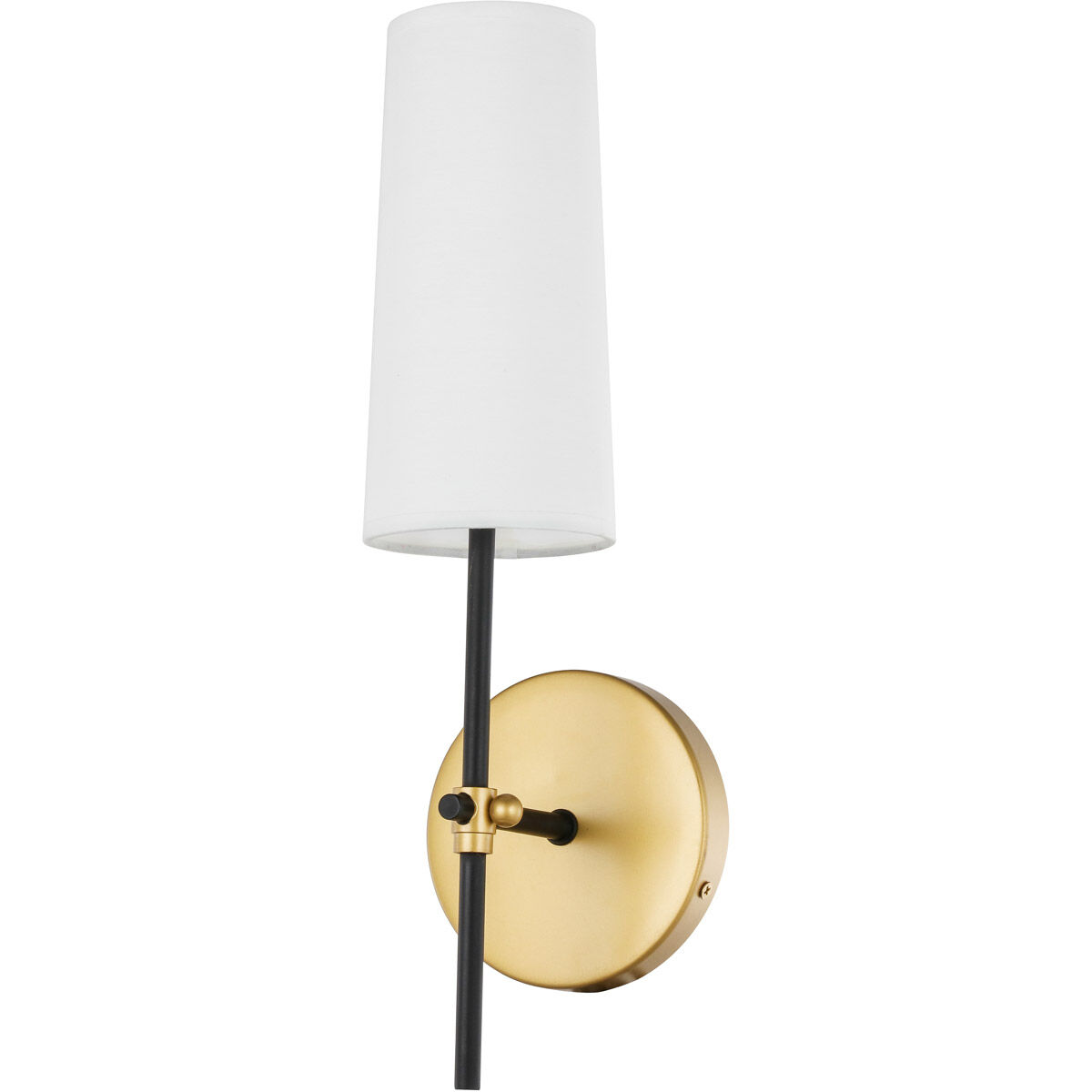 Mel 1 Light 5 inch Brass and Black Wall sconce Wall Light