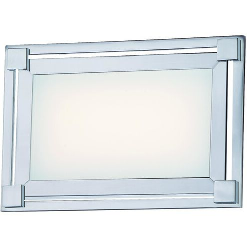 Framed LED 9.25 inch Chrome Bath Light Wall Light