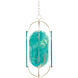 Fugue 4 Light 8 inch Smokewood/Transparent Green/Silver Leaf Chandelier Ceiling Light