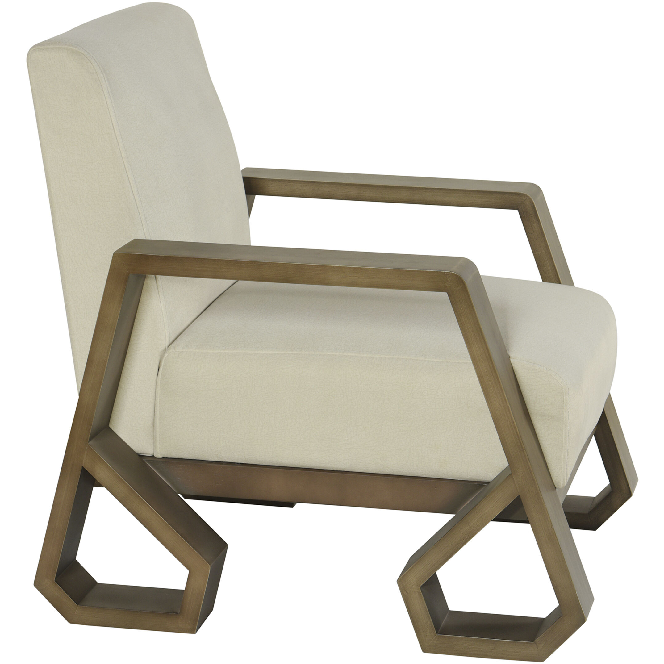 Cameron Off White  and Wash Wood Arm Chair