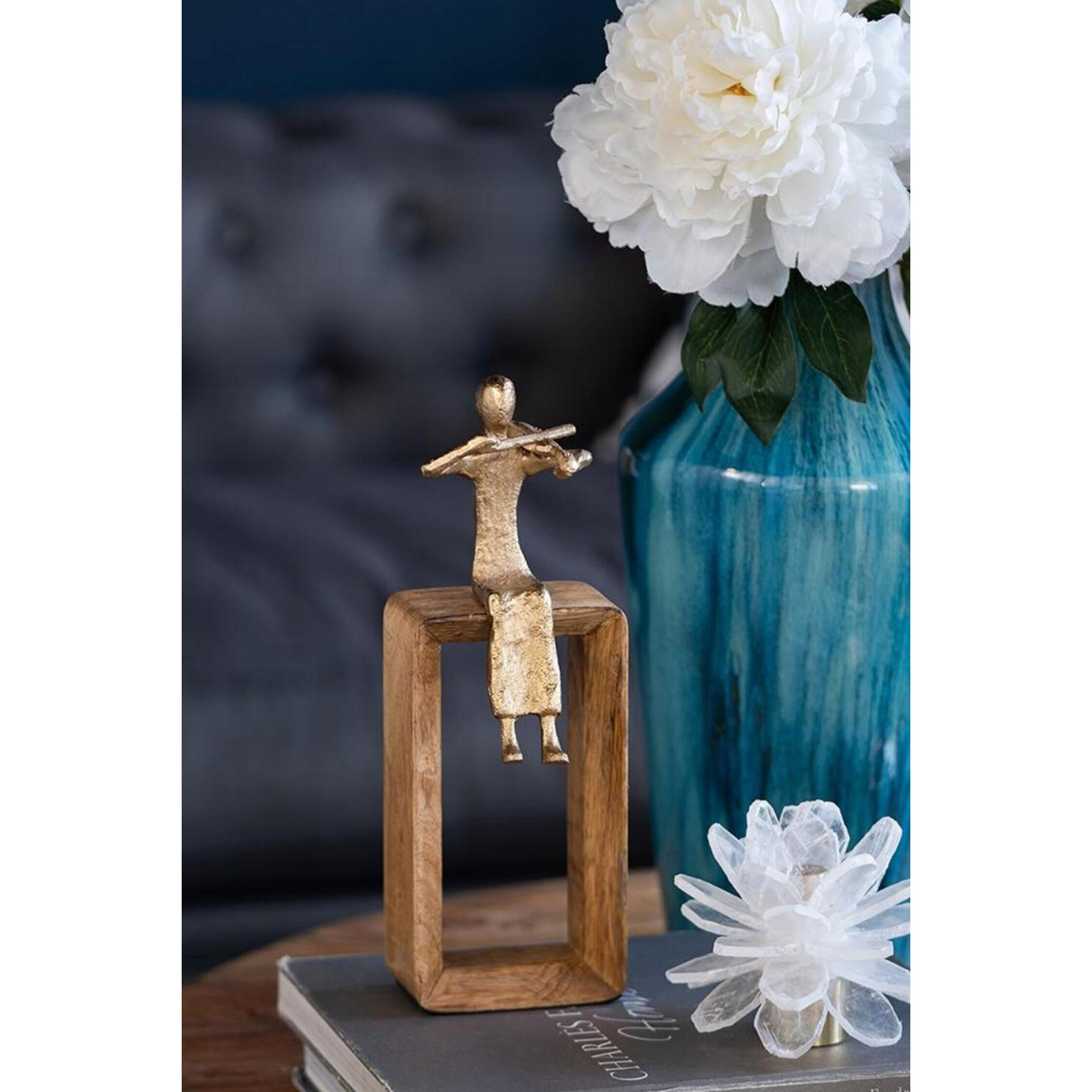 Musician Gold and Natural Figurine