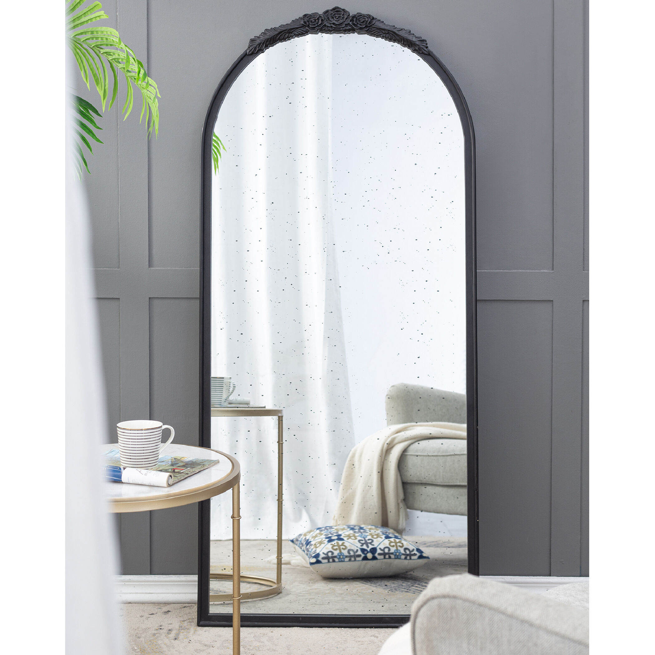 Bingley 65.2 X 29.3 inch Black Wall Mirror