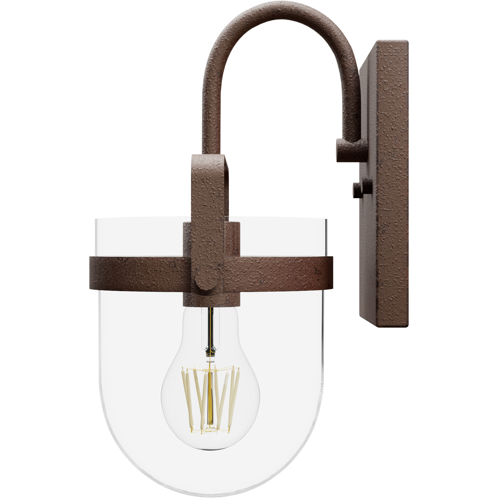 Karloff 1 Light 7.5 inch Textured Rust Wall Sconce Wall Light