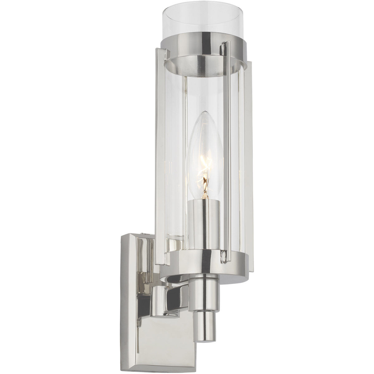 Flynn 1 Light Polished Nickel Wall Sconce Wall Light
