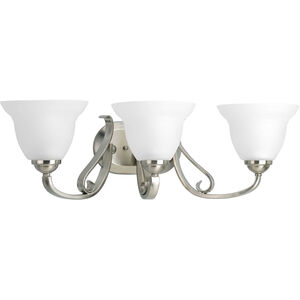 Torino 3 Light 25 inch Brushed Nickel Bath Vanity Wall Light in Etched