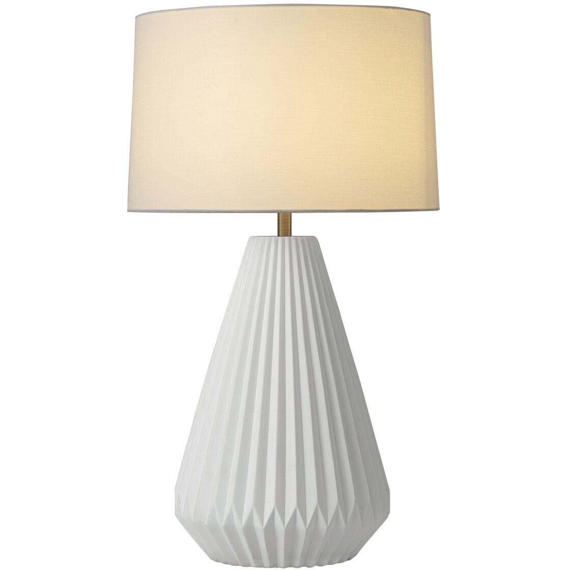 Concord 30 inch 100.00 watt Walnut and White with Weathered Brass Table Lamp Portable Light