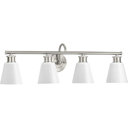 Ashford 4 Light 34 inch Brushed Nickel Bath Vanity Wall Light