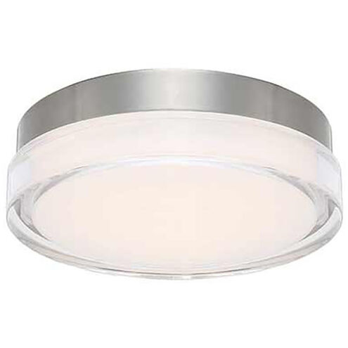 Dot LED 6.25 inch Stainless Steel Flush Mount Ceiling Light in 3000K, dweLED