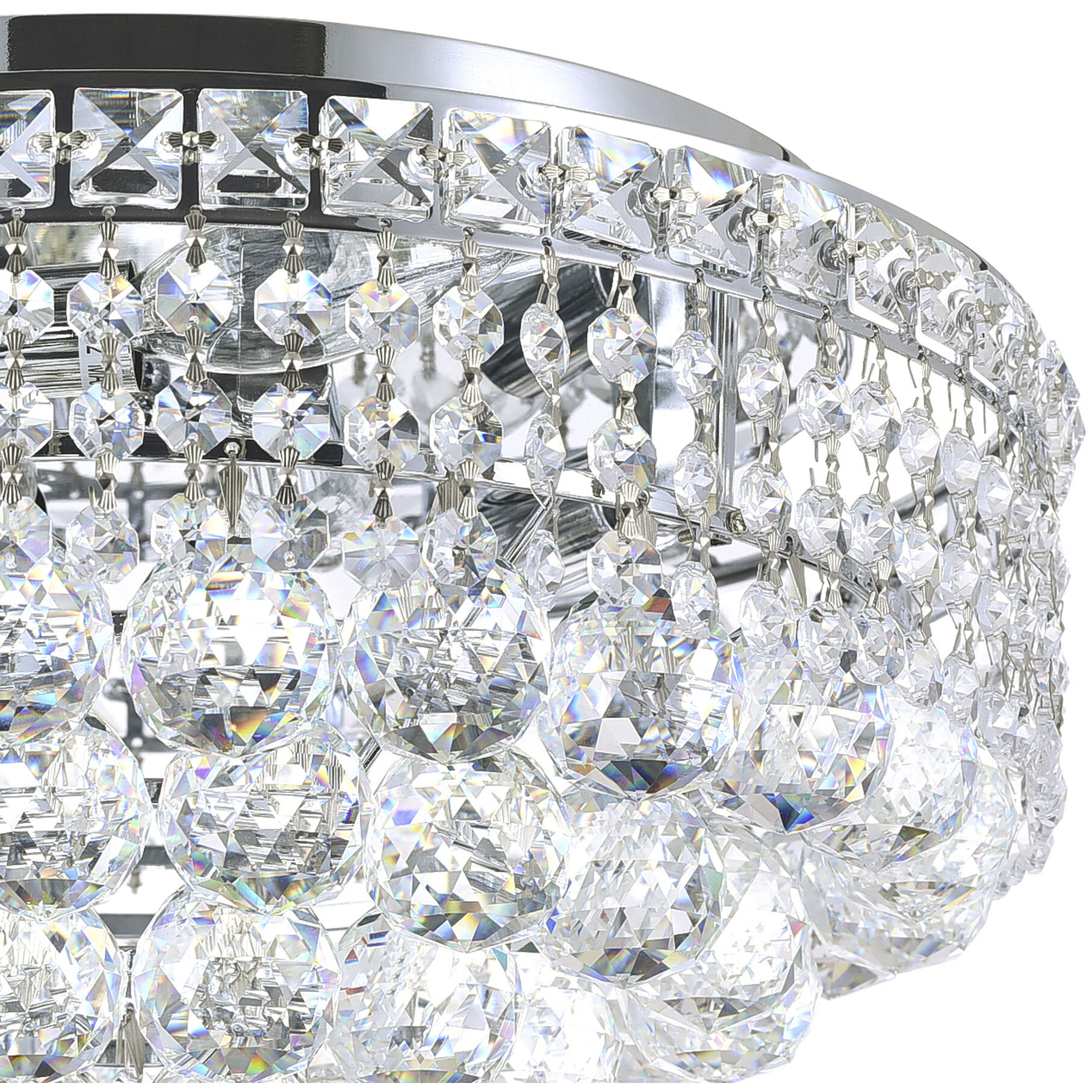 Luminous 5 Light 16 inch Chrome Flush Mount Ceiling Light