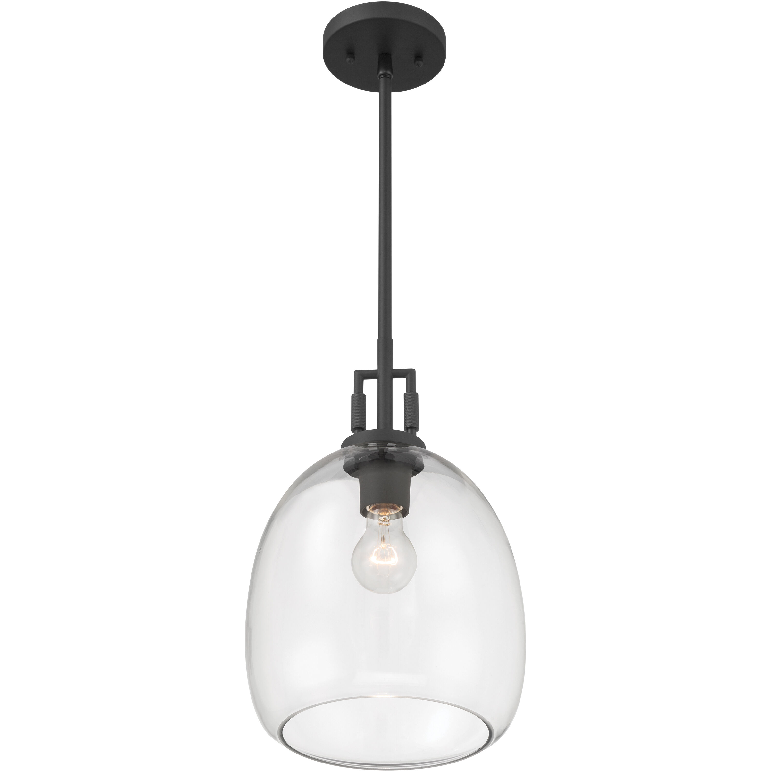 Orbis 1 Light 10 inch Dark Matte Black Mini Pendant Ceiling Light