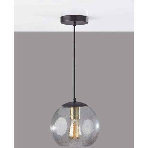 Edie 9 inch Dark Bronze / Brass Accents Pendant Ceiling Light