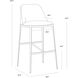 Dover 40 inch Bravo Portabella / Sparrow Grey Barstool