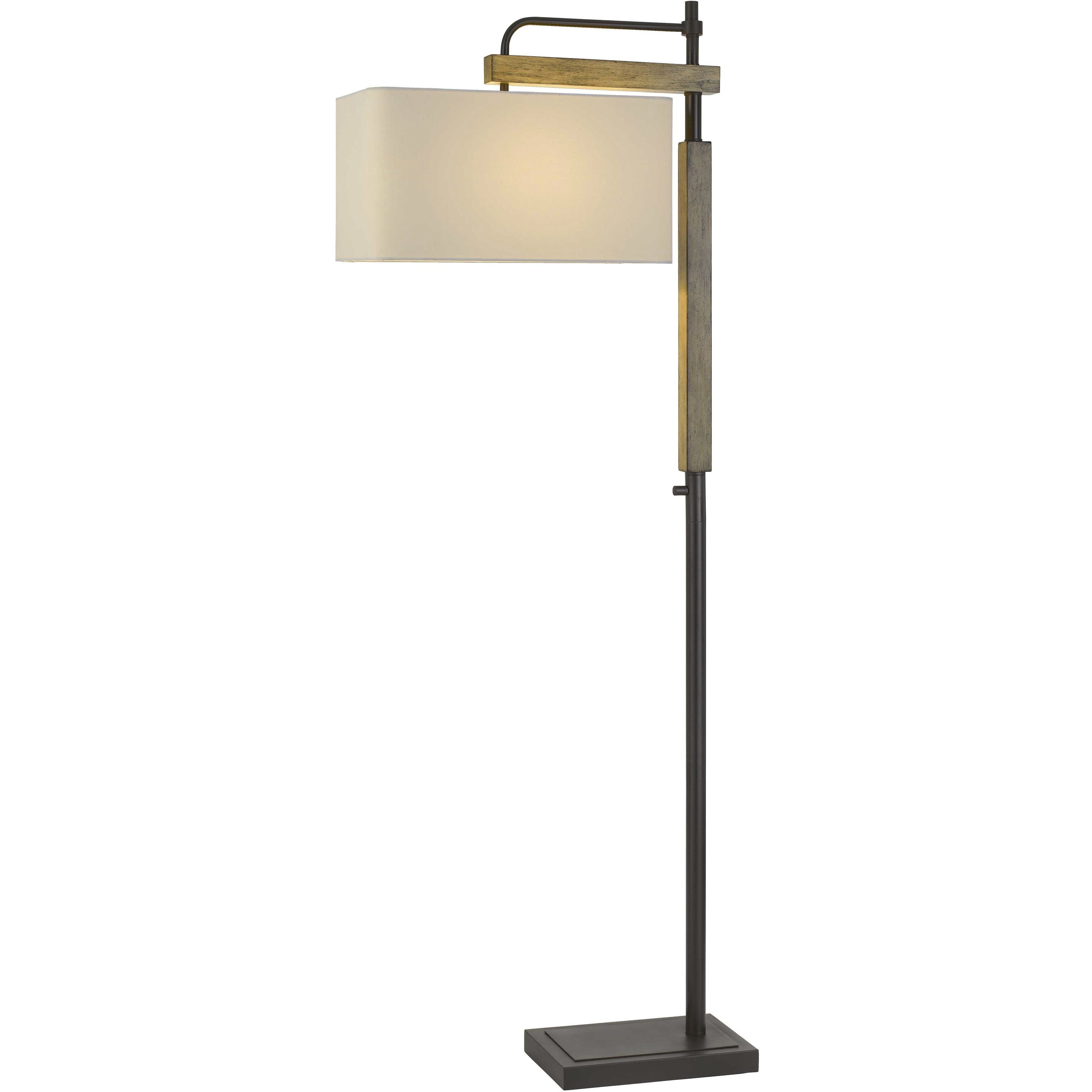 Alloa 64 inch 100 watt Dark Bronze with Wood Floor Lamp Portable Light
